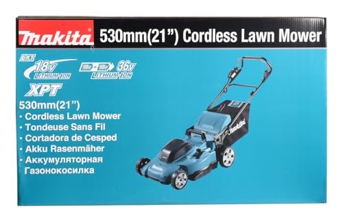 Makita Cortacésped DLM538Z Twin 18V (36V) Li-Ion LXT 530mm - Baterías y Cargador no incluidos