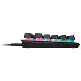 Corsair K60 Pro TKL RGB Teclado óptico mecánico Tenkeyless para Juegos - Interruptor OPX, Carcasa de Aluminio Cepillado, Cable USB Tipo C Desmontable, diseño DE, QWERTZ - Negro