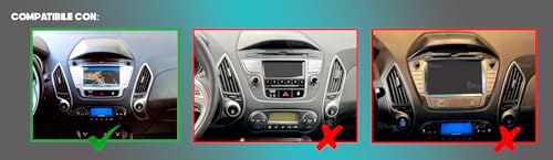 Radio de Coche para Hyundai IX35 con GPS, cámara, Amplificador y pequeña Pantalla LCD de Serie Android GPS Bluetooth WiFi USB Dab+ Touchscreen 7" 8core Carplay AndroidAuto