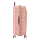 Pepe Jeans Carina Maleta mediana Rosa 48x70x28 cms Rígida ABS Cierre TSA integrado 79L 3,22 kgs 4 Ruedas dobles