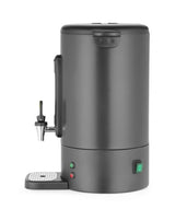 HENDI Percolador de café 14L, de una pared, con filtro incorporado y grifo antigoteo, para café molido grueso,230V, 50/60Hz, 1750W, 357x380x(H) 502mm, negro mate, acero inoxidable, PP