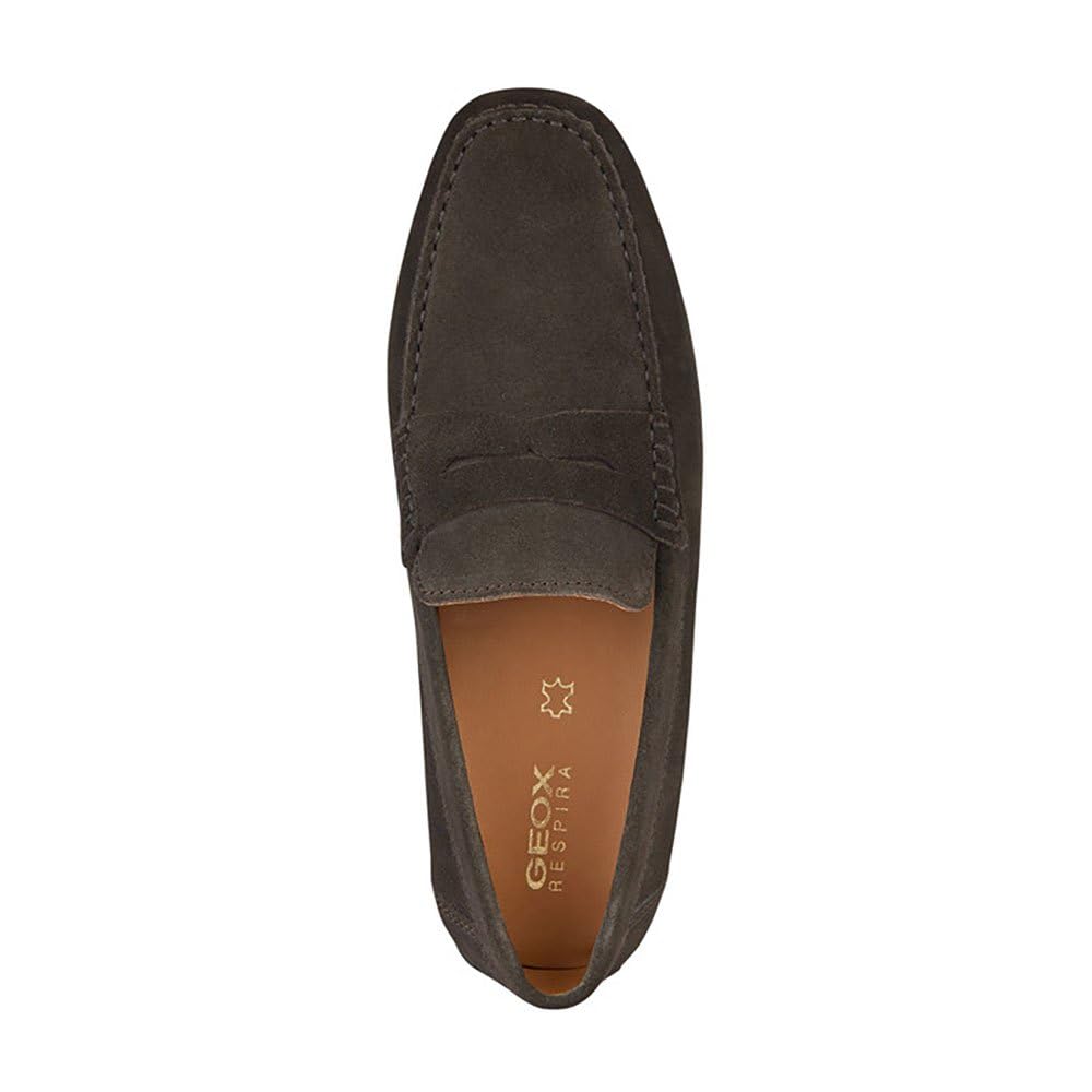 Geox U Kosmopolis + Grip, Mocasin Hombre, marrón Oscuro, 43.5 EU