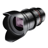 Samyang F1312906101 - Objetivo para vídeo VDSLR para Sony E (Distancia Focal Fija 35mm, Apertura T1.5-22 AS UMC II, diámetro Filtro: 77mm), Negro