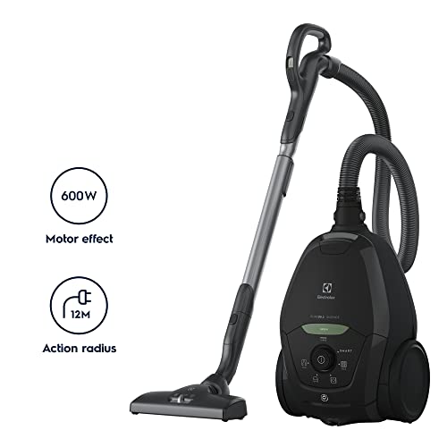 Electrolux PD82-GREEN Aspiradora con bolsa, potencia máx. 600 W, sistema de aspiración AeroPro, 2 cepillos, accesorio 3 en 1, color negro