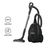 Electrolux PD82-GREEN Aspiradora con bolsa, potencia máx. 600 W, sistema de aspiración AeroPro, 2 cepillos, accesorio 3 en 1, color negro