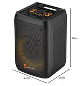 N-Gear The Flash Banger 777 Music Box - Caja portátil Bluetooth con Efectos de luz RGB y Altavoz de Graves de 8" - 160 W MP3 PartyBox con batería, Mando a Distancia y micrófonos