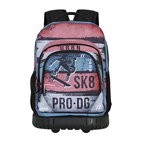 PRO-DG Urbansk8-Mochila Trolley GTS FAN, Gris, 32 x 47 cm, Capacidad 39 L