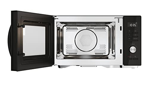 Candy Essenza CMCA29EDLB Horno Microondas Combinado, con Grill, 29L, 1000-2100W, Convección, 5 Niveles de Potencia, Digital, Automenús, Bloqueo Seguridad, Inicio Diferido, Descongelación, Negro e Inox