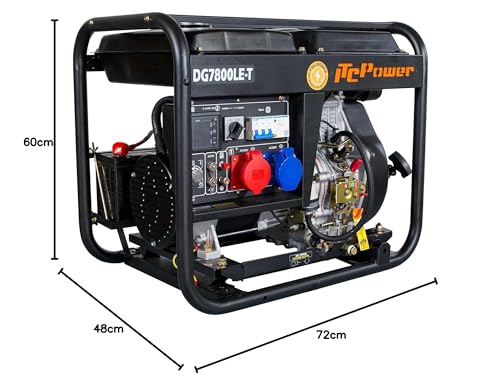 ITCPower IT-DG7800LET Generador Diesel (Full Power), negro