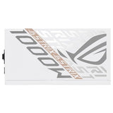 ASUS ROG Strix 1000W Platinum White Edition, Fuente de alimentación ATX Modular, 80 Plus Platinum, ATX 3.1, PCIE 5.1, Conector 12V-2x6, MOSFET GAN, estabilizador de Voltaje 'GPU-First'
