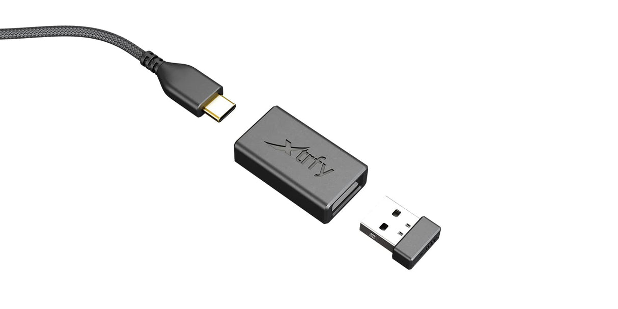 Xtrfy M8 Wireless, Ratón Gaming Inalámbrico Ultraligero, Optimizado para eSports, Radiofrecuencia 2,4 GHz, Parte Frontal Extrabaja para Mayor Precisión, Recargable, Negro