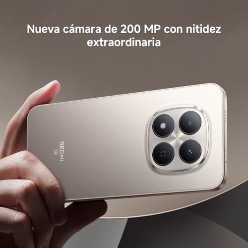 XIAOMI REDMI Note 15 Pro 5G - Smartphone de 12+512GB, Pantalla de 6,83" 1.5K AMOLED, MediaTek Dimensity 7400-Ultra, cámara de 200MP, 6580 mAh, Cargador no Incluido, Azul Glaciar (Versión ES)