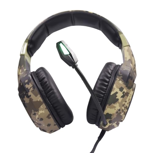 BERSERKER Auriculares Gaming con Micrófono, Sonido Estéreo 2.0, LED RGB, Cable 2,20 m, Negro