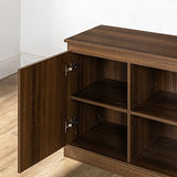 Zinus Wade Mueble TV - Mueble TV 147x67x40 cm - Mueble con armario - Diseño estilo granja - Marrón