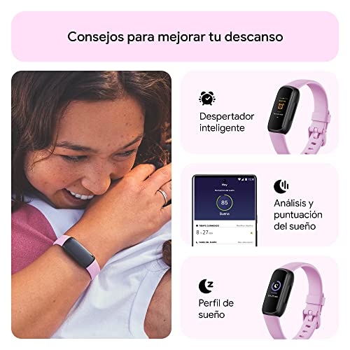 Google Pixel 8 Pro -Smartphone Android Libre con Lente teleobjetivo - Celeste, 128GB + Fitbit Inspire 3, la Pulsera de Salud y Actividad física con hasta 10 días de batería - Lavanda