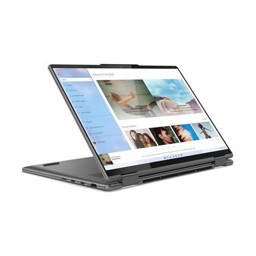 Lenovo Yoga 7 Gen 7 (14IAL7) - Ordenador Táctil 14" 2.8K OLED 90Hz (Intel Core i7-1260P,16GB RAM,1TB SSD,Intel Iris Xe Graphics,Windows 11 Home) Gris, Pen, Teclado QWERTY Portugués (82QE004FPG)