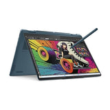 Lenovo Yoga 7 - Ordenador portátil 2 en 1, Copilot+PC, 14" WUXGA OLED, AMD Ryzen AI 7 350, 16 GB de RAM, SSD de 512 GB, AMD Radeon 860M, Win11, QWERTZ, Tidal Teal, 3 Meses Premium Care, Incluye Funda