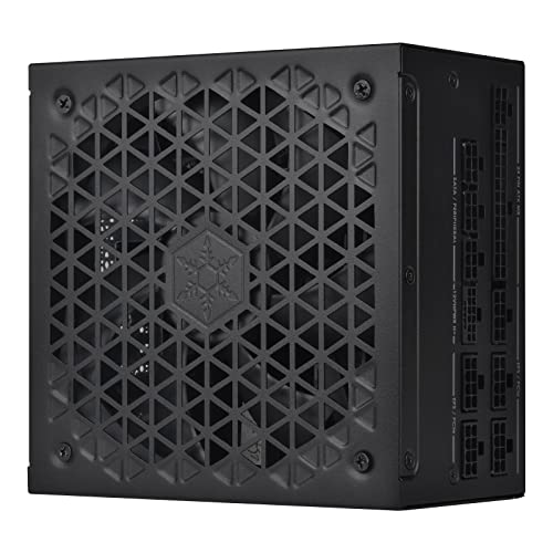 Silverstone SST-DA1000R-GM - Cybenetics Gold 1000W PCIe 5.0 Fuente de alimentación Completamente Modular, Ventilador FDB Ultra silencioso de 135 mm con función Semi-fanless