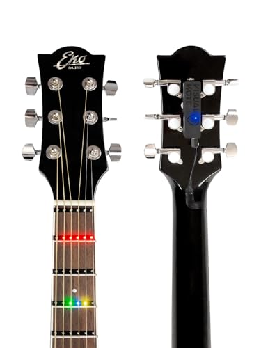 VISUAL NOTE - Kit F, dispositivo para aprender y enseñar la guitarra, compuesto por una lámina LED RGB para el teclado y una aplicación, compatible con eléctricas y acústicas escala de 648 mm