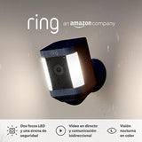 Ring cámara Plus con luces y batería (Spotlight Cam Plus) | Cámara de vigilancia exterior wifi con vídeo HD 1080p, comunicación bidireccional, visión nocturna y focos LED | 30 días gratis de Ring Home