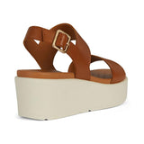 Geox Xand 2.2, Sandalia de cuña Mujer, Ocre, 39 EU