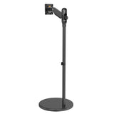 Maclean MC-970 Soporte de Suelo para Monitor Móvil/TV con Ruedas para Pantalla de 17-25", Independiente, Inclinación, Ajustable, VESA 75x75 100x100, Carga de 2 a 10kg (Negro)