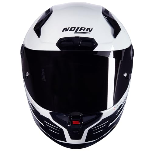 Nolan X-804 Casco, Unisex, Blanco/Negro, Medium