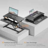 Value Extensión de Escritorio Regulable en Altura, 800 x 400 mm, Negro