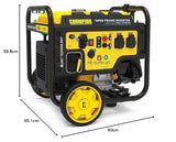 Champion Power Equipment Generador Duel Fuel Gasolina + Gas (Potencia nominal 3500 W, Generador con Arranque Eléctrico, Panel de Control Quick Touch, Modo Eco) CPG4000DHY-DF-EU