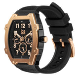 ICE-WATCH - Ice boliday Black Rose-Gold - Reloj Negro para Hombre con Correa de Silicona - 023315 (Medium)