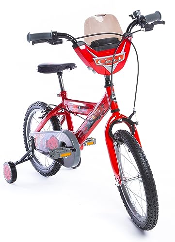 Huffy Bicicletta Pollici Bicicleta de 16 Pulgadas Disney Cars Luxury, Unisex-Baby, Rojo
