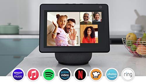 Echo Show 10 (Última generación) | Pantalla inteligente HD con movimiento y Alexa, Antracita