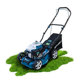 Cecotec Cortacésped de Gasolina Terrenator 2700.41 Total Z. Motor de 144cc, 2,4kW y 3,2CV, Cuerpo de Acero 41cm, Cambio de Altura Sistema Z-Tech, Corte, Recogida y Mulching, Ruedas Traseras XL
