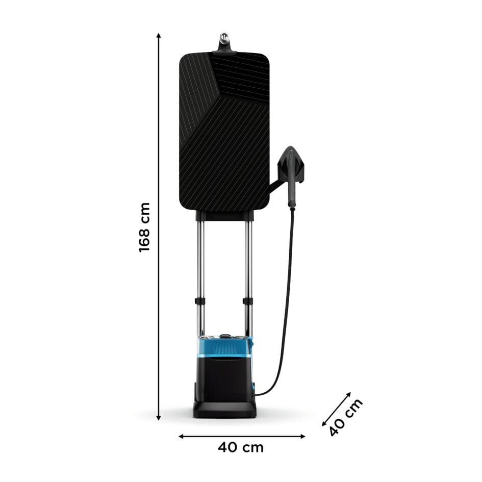 TEFAL Sistema de planchado IXEO POWER QT2022, 3 Posiciones Smart Board, Presión 5,8 bar, Tecnología de Vapor de Alta Presión, Negro