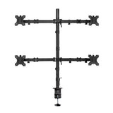 ACT Brazo de monitor 4 monitores para 32 pulgadas, VESA 75/100 mm, soporte de monitor cuádruple ajustable en altura para escritorio, inclinación de 180°, giro de 360°, rotación de 360°, peso máx. 8 kg