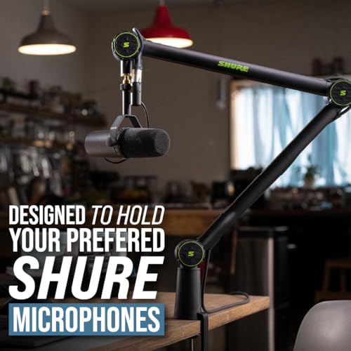 Shure by Gator - SH-BROADCAST1 - Soporte de lujo de escritorio para micrófono Shure para podcasting