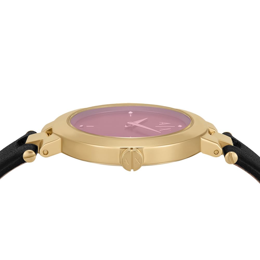 Armani Exchange Orologio da Donna, Movimento al quarzo a Due lancette e cassa da 36 mm con cinturino in Acciaio o Pelle