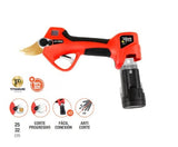 Tijera de Poda Inalámbricas - Modelo AB32 TITANIO - Corte Progresivo en Bypass para Trabajos de Precisión - Potencia de 500W y 2 Baterías 16,8V-2,5 Ah - Hoja de Titanio Forjado - Con Caja - Altuna