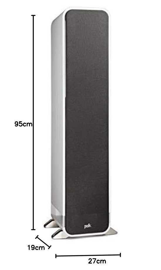 Polk Audio Signature S50E Altavoces HiFi para música y Cine en casa, Altavoz pasivo de Rango Completo, 20-150 W, 8 ohmios, Alta Resolución, 42 Hz - 40 kHz (Unidad)