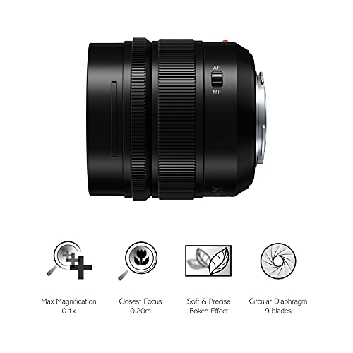 Panasonic LEICA DG SUMMILUX H-X012 - Objetivo Focal fija para cámaras de montura M4/3 (Focal 12 mm, F1.4, tamaño filtro 62 mm, lentes asféricas), negro