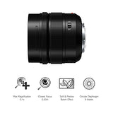 Panasonic LEICA DG SUMMILUX H-X012 - Objetivo Focal fija para cámaras de montura M4/3 (Focal 12 mm, F1.4, tamaño filtro 62 mm, lentes asféricas), negro