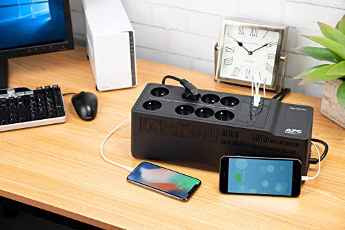 APC Back-UPS ES - BE850G2-SP - SAI de 850 VA (com 8 entradas schuko e com uma porta de carregamento USB A e C)