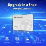Transcend SSD225S 2TB 2.5" SATA III (6Gb/s) SSD Interno - Memoria Flash 3D NAND, Resistente a Golpes - TS2TSSD225S