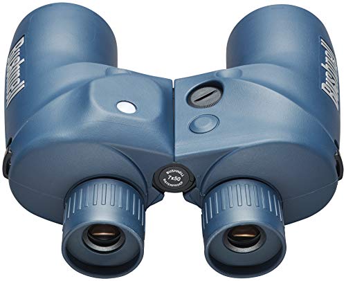 Bushnell - Marine - 7x50 - Azul - Prisma Porro - Telemetro interno - Brújula iluminada - Impermeable - Observación de aves - Visitas turísticas - Viajes - Vida silvestre - Prismáticos - 137500