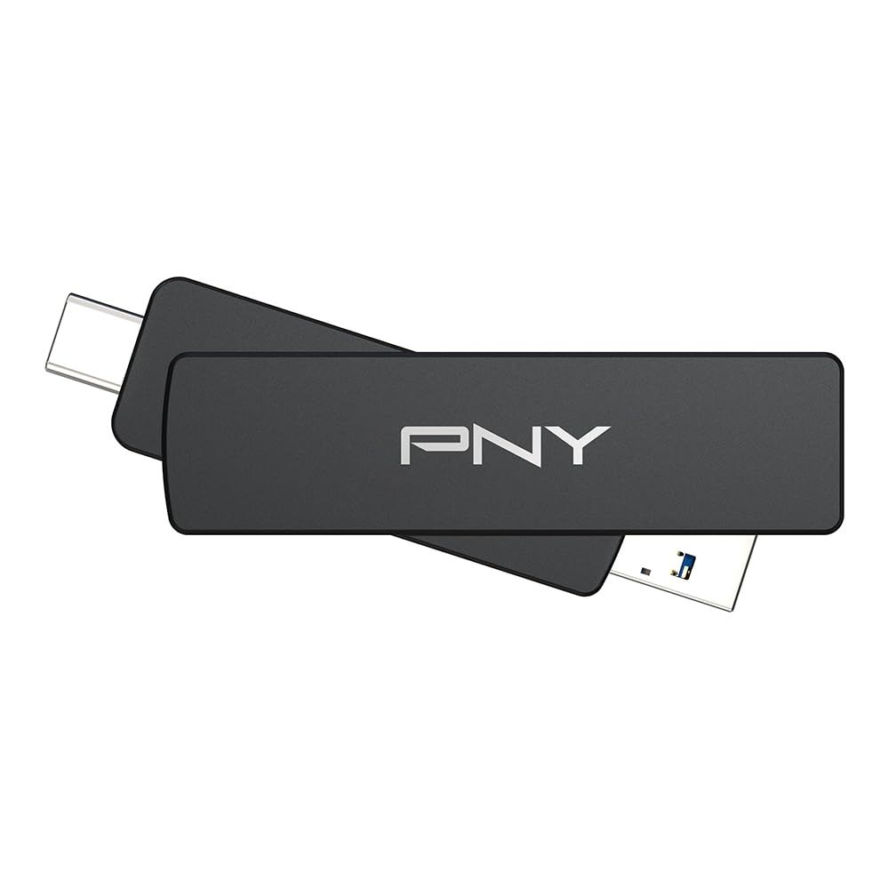 PNY Unidad Flash Duo Link V3 1TB USB 3.2 Gen 2 Tipo-C y Tipo-A OTG, Velocidades de Lectura/Escritura 1000/800MB/s, Almacenamiento móvil Externo Compatible con Smartphones/tabletas/Ordenadores