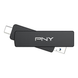 PNY Unidad Flash Duo Link V3 1TB USB 3.2 Gen 2 Tipo-C y Tipo-A OTG, Velocidades de Lectura/Escritura 1000/800MB/s, Almacenamiento móvil Externo Compatible con Smartphones/tabletas/Ordenadores