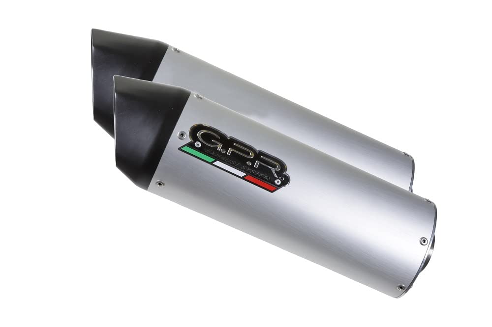 Olla silenciosa GPR Ducati 848 2007-13 Doble silenciador homologado con tubo de conextion Furore Aluminio Plata
