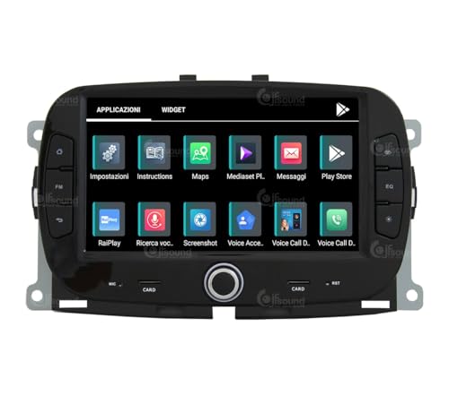 Radio de Coche para Fiat New 500 Android GPS Bluetooth WiFi USB Dab+ Touchscreen 7" 8core Carplay AndroidAuto