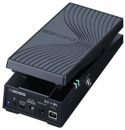 BOSS EV-1-WL – El primer pedal de expresión MIDI inalámbrico del mundo para controlar dispositivos a través de salidas MIDI Bluetooth, USB y MIDI TRS – Para guitarra, sintetizador y más