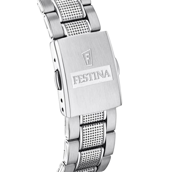 FESTINA Reloj Cronógrafo para Unisex Niños de Cuarzo con Correa en Acero Inoxidable F20345/3